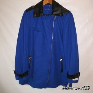 Calvin Klein women's wool blend trench coat sz M